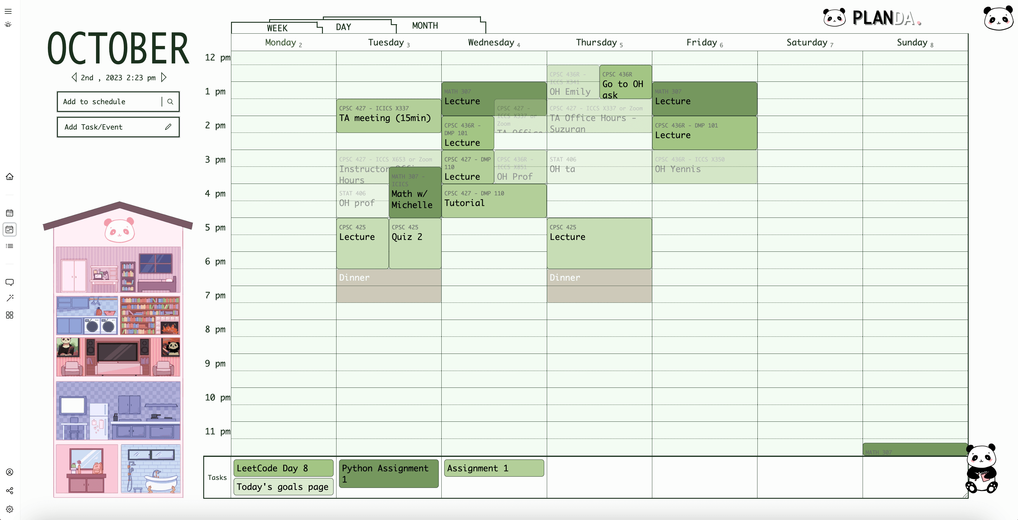 week/time page